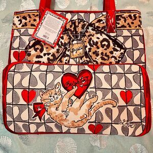 NWT Brighton Wild Love Tote Bag - Hearts Cats NWT MSRP $150 LIMITED RELEASE